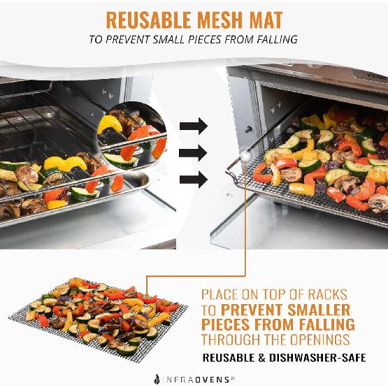 Reble Liners for Toaster Oven Air Fryer 9 x 11 Accessories Compatible with Breville, Black & Decker, Cuisinart, Emeril Lagasse + More, Perforated