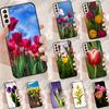 Чехол Funda с цветком тюльпана для Samsung Galaxy S25 Ultra S9 S10 S20 S21 FE S22 S23 Plus S24 Ultra