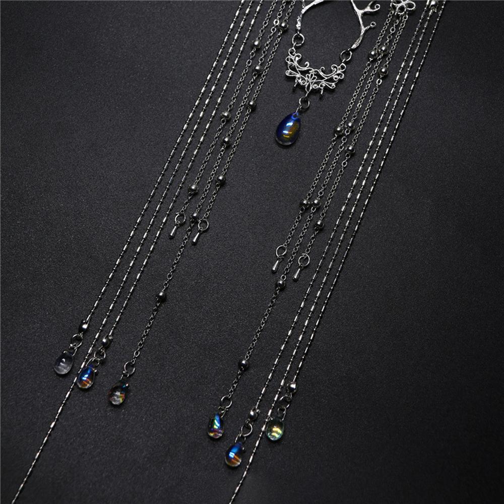 Chinese Style Women Retro Bridal Hollow Bead Hair Clips Rhinestones Crystal Barrette Tassel Hairpin