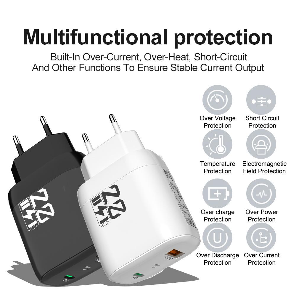 Двойное USB-зарядное устройство 2,4 А с 2-портовой головкой, совместимое с US/EU/KR/UK, Дорожное зарядное устройство