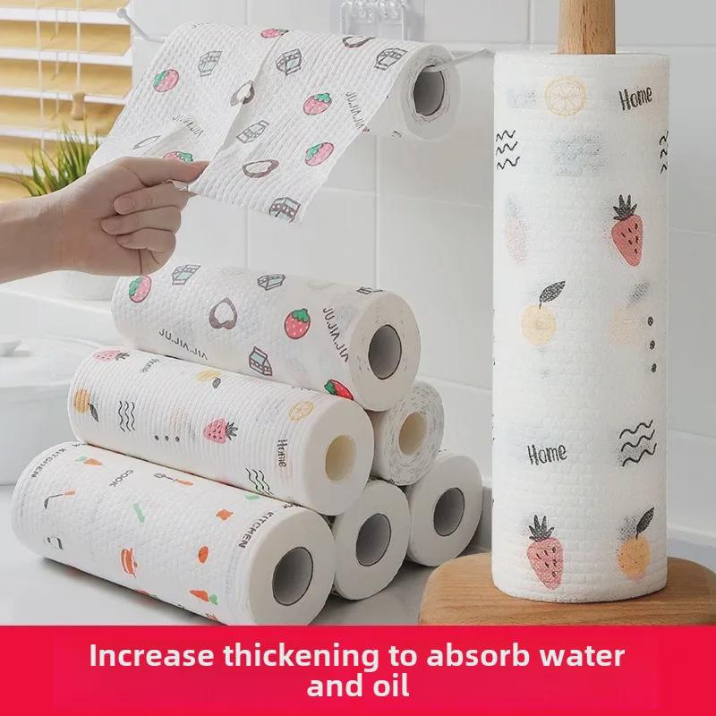 Одноразовая тряпка двойного назначения: Моющийся, впитывающий, нетканый материал для влажного/сухого использования на кухнях без масла