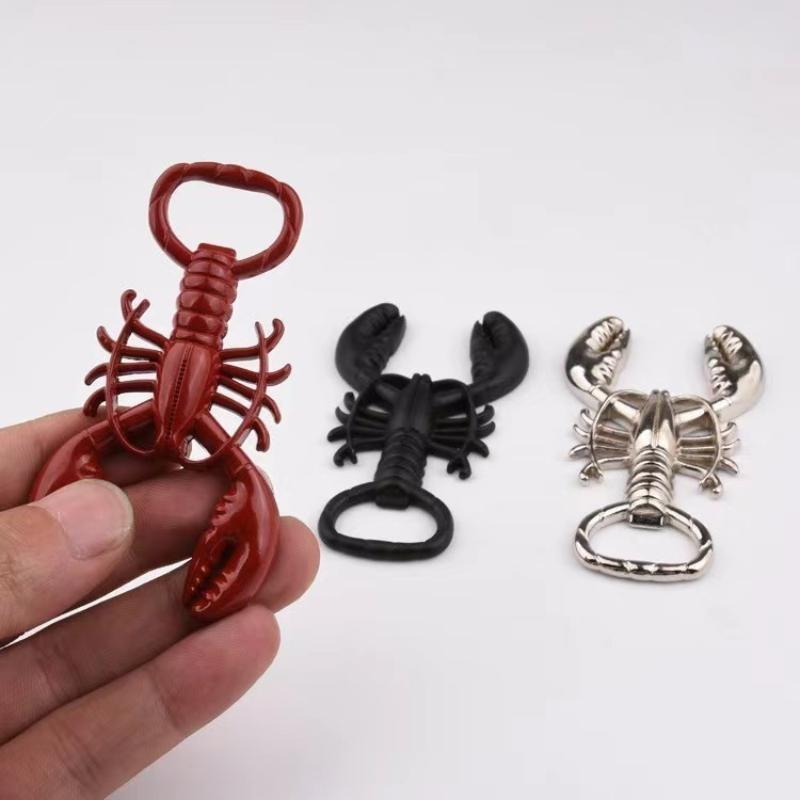 Multifunctional Bottle Opener Metal Lobster Corkscrew Rust-proof Creative Jar Opener for Kitchen Household Daily Use 6