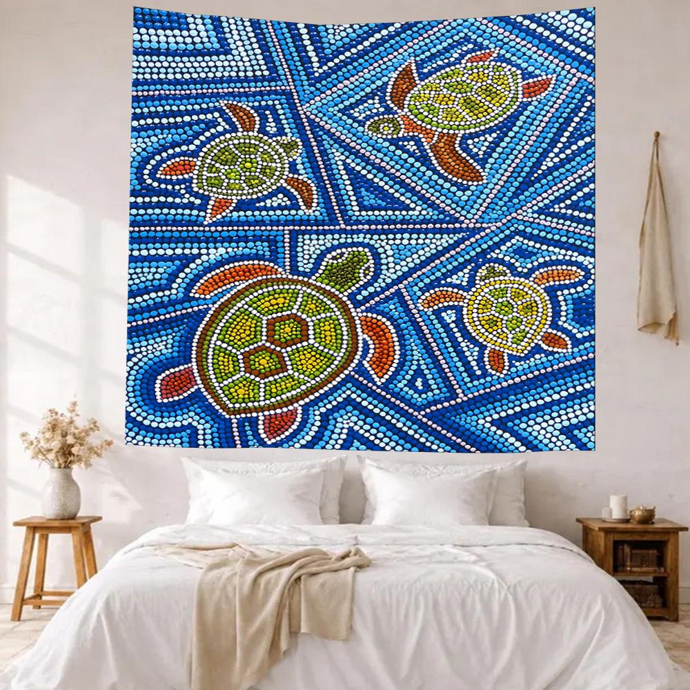 Australian Aboriginal Style Wall Decor Tapestry Art For Pet Memorial Birthdaywedding Party Backdrop Family Gift
