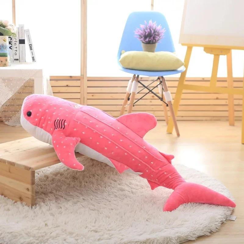 Large Whale Shark Body Pillow Creative Fish Sofa Decorative Body Plush Pillow Giant Whale Shark Back Suffed Cushion Sofa Decor