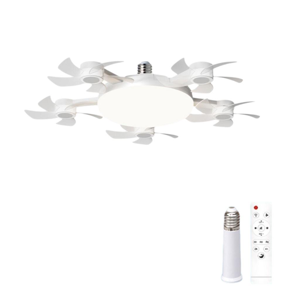 2 In 1 Hanging Fan with LED Light 3 Lighting Modes Electric Cordless Fan  Bedroom