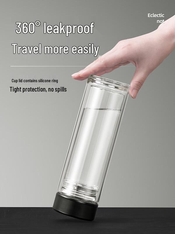 Double-Layer Glass Tea Infuser Bottle