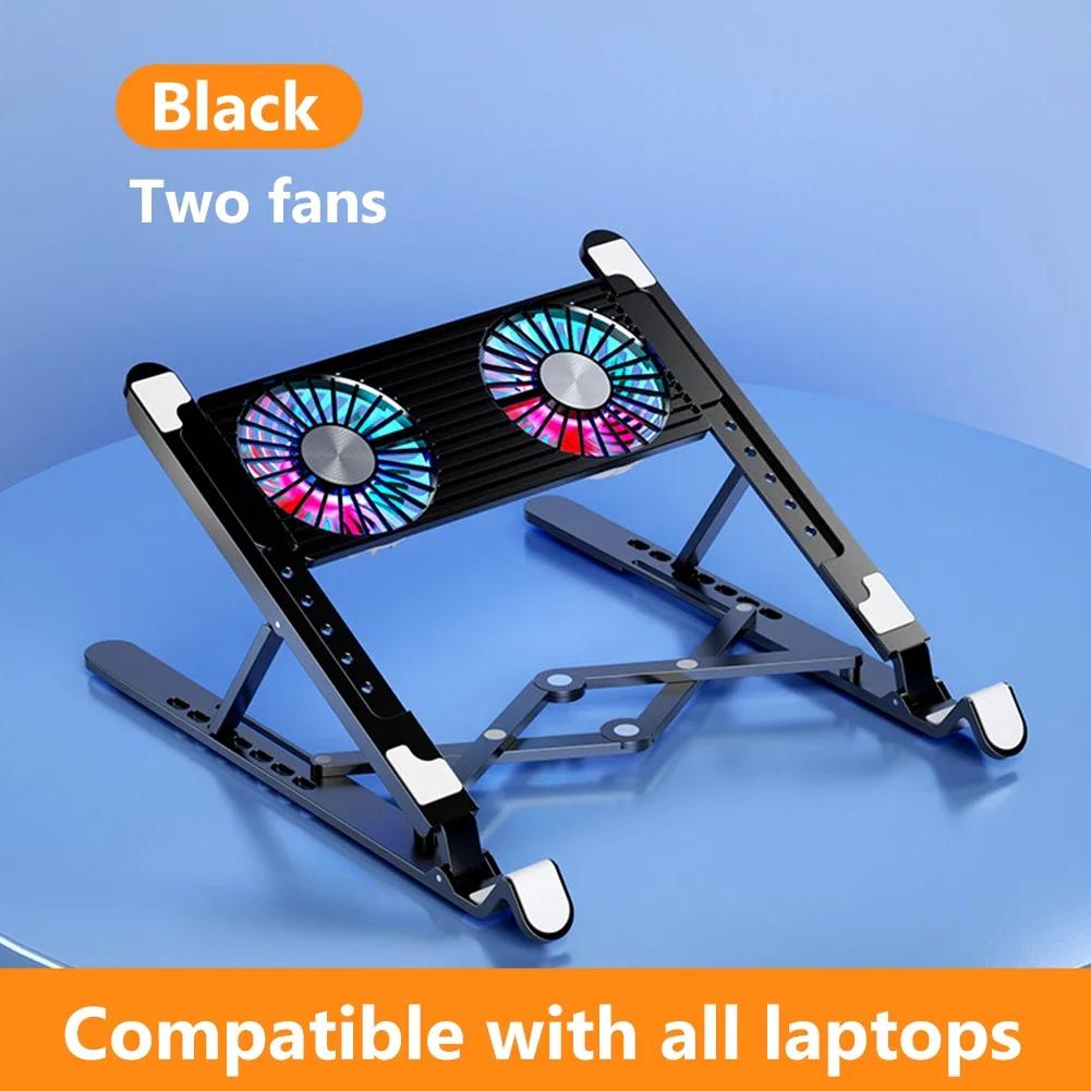 Base Stand Laptop Cooler Foldable Laptop Cooling Pad Portable Adjustable suporte para notebook for 11 Inch with 2/4 Fans
