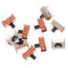 Тумблер Sk23D05G6, 10 шт., двухрядный, 3-ступенчатый, 8-контактный, горизонтальный скользящий переключатель