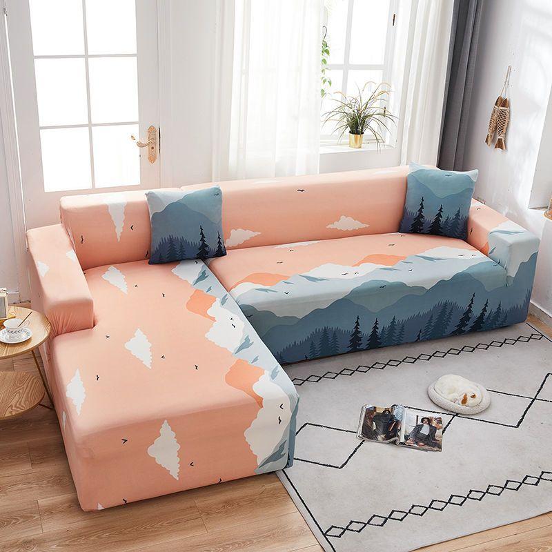 Чехол на подушку для дивана с геометрическим принтом, защита для мебели, L-образный угловой чехол для кресла, эластичный чехол для дивана для гостиной, дома