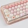 Набор колпачков для клавиш Ice Cream Bear Cute Blue Keycaps Set - сублимированный, 75-98 клавиш, полный набор для механических клавиатур
