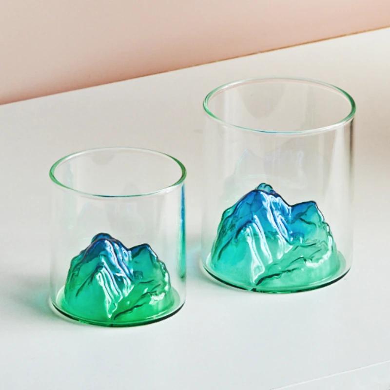 Маленькая прозрачная стеклянная кофейная чашка, горная чашка, стеклянная термостойкая чашка для виски, чая, молока, сока, чашки, стаканы для питья
