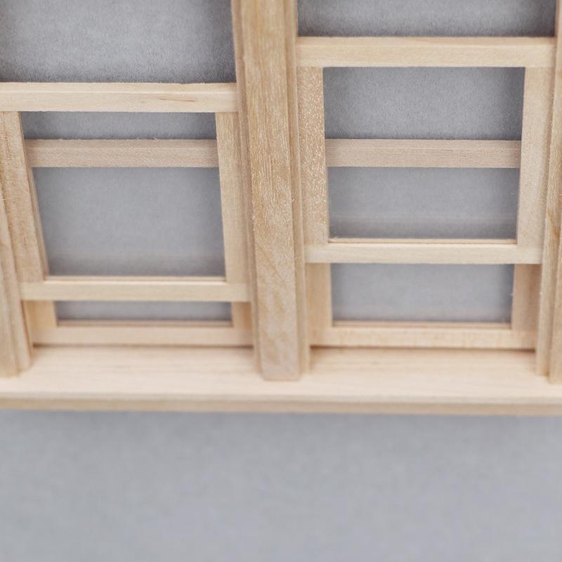 Миниатюрная модель деревянной двери и окна в масштабе 1/12 - DIY Миниатюрный реквизит для фотосъемки - Сезонный декор - Идеальный подарок