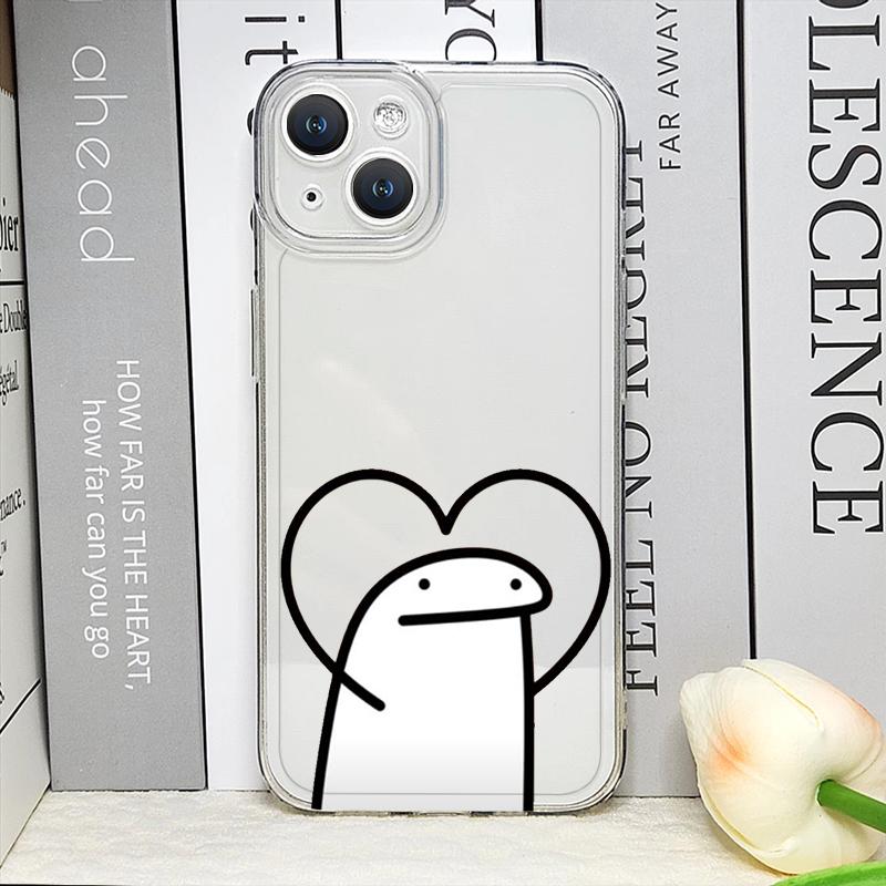 F-Flork Забавный Мем Пара Чехол для Телефона для IPhone 15 14 13 Pro Max 16 13 12 11 Mini 7 8 15 14Plus SE 2020 X XS XR Прозрачный Мягкий Чехол
