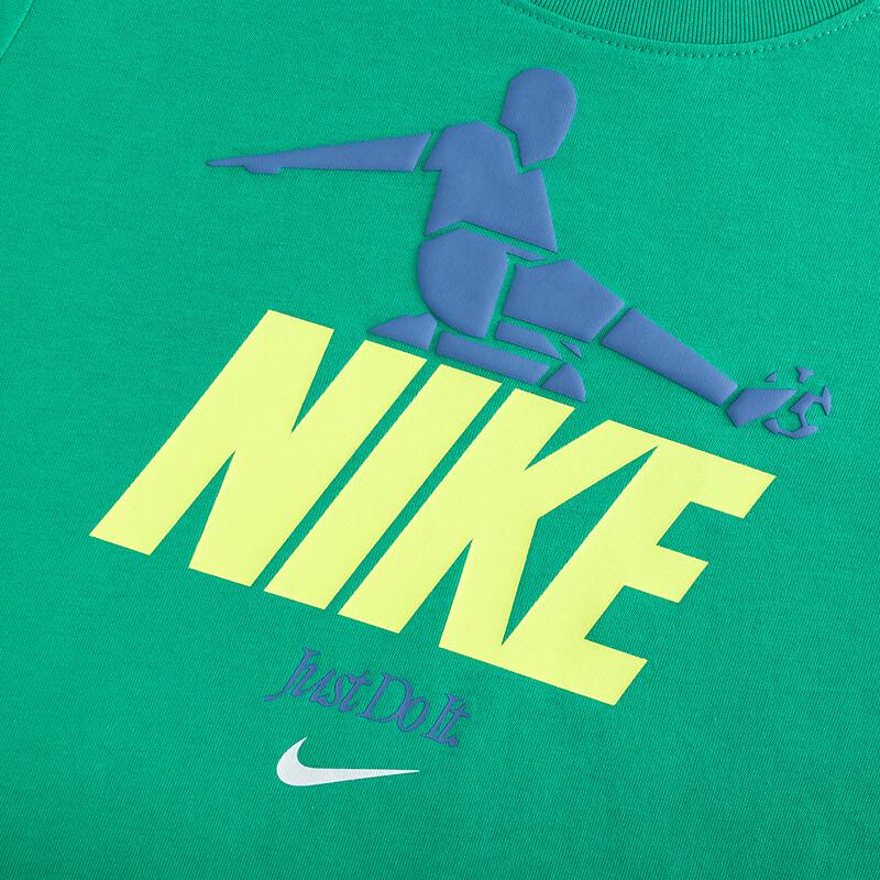 Nike Хлопковая футболка с принтом букв для подростков