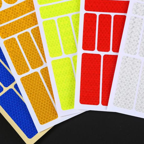 Предупреждающая наклейка для велосипеда, практичная самоклеящаяся сотовая сетка, велосипедная светоотражающая полоса, автомобильные аксессуары