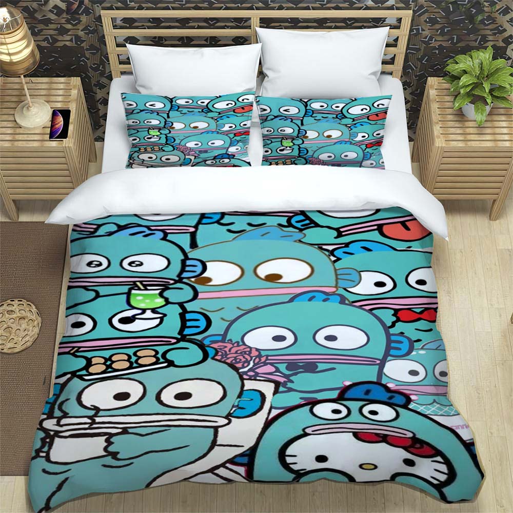 Cartoon HANGYODON Bedding Set 1 Duvet Cover 2 Pillowcases Adult Children Luxury Gift Q-1