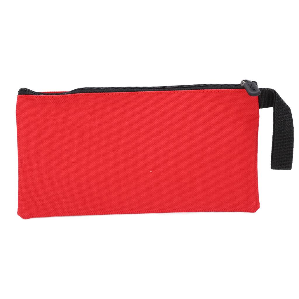 Canvas Tool Bag Durable Waterproof Portable Canvas Zipper Pouch for Items StorageRed
