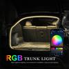 Динамическая светодиодная лента для багажника автомобиля RGB, настраиваемая неоновая атмосферная подсветка, декоративная полоса для автомобиля, управление через приложение, подсветка салона