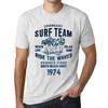 Мужская винтажная футболка с рисунком Surf Team 1974 Vintage White