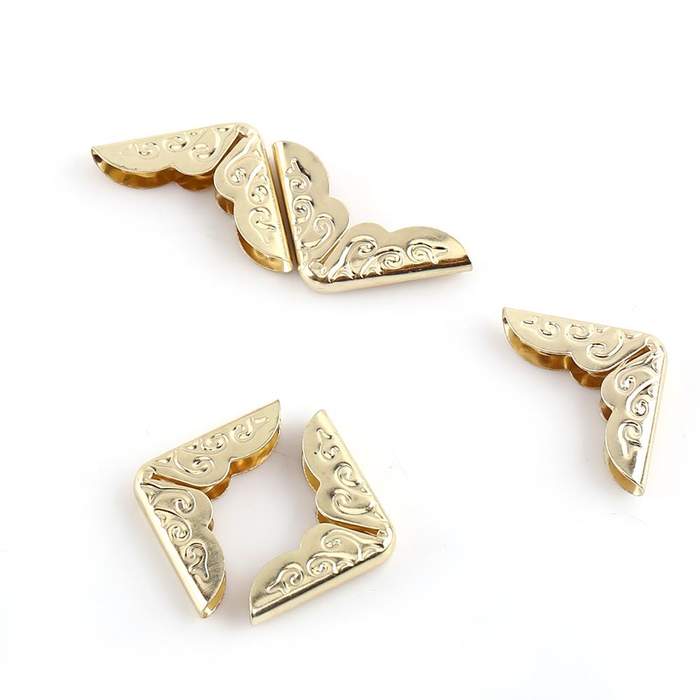 100 шт., ретро-желтые металлические книги, альбомы, меню, папки для ноутбуков, угловые протекторы для файлов