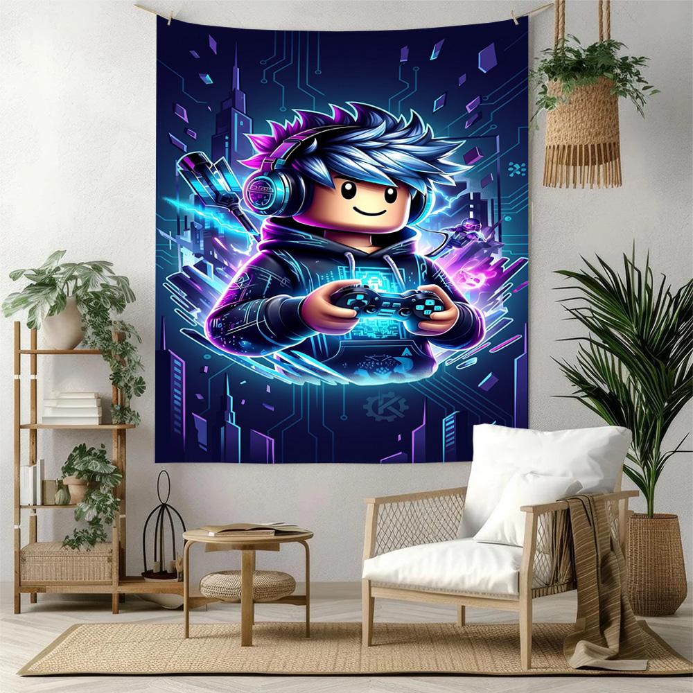 Roblox Wall Decor Tapestry Art For Pet Memorial Birthdaywedding Party Backdrop Family Gift