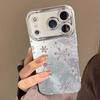 Зимний Рождественский Чехол для телефона с блестками и снежинками для iPhone 17 16 Pro Max 15 14 13 12 Pro 11 Ударопрочная силиконовая задняя крышка