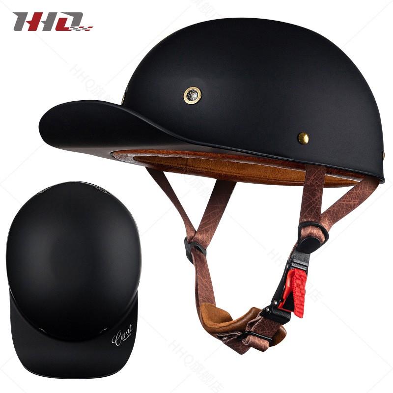 Motorcycle Half Helmet Retro Style Men Women Vintage Motorbike Open Face