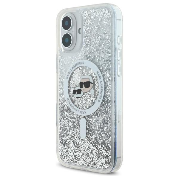 Etui do iPhone 16 Plus Karl Lagerfeld Liquid Glitter MagSafe