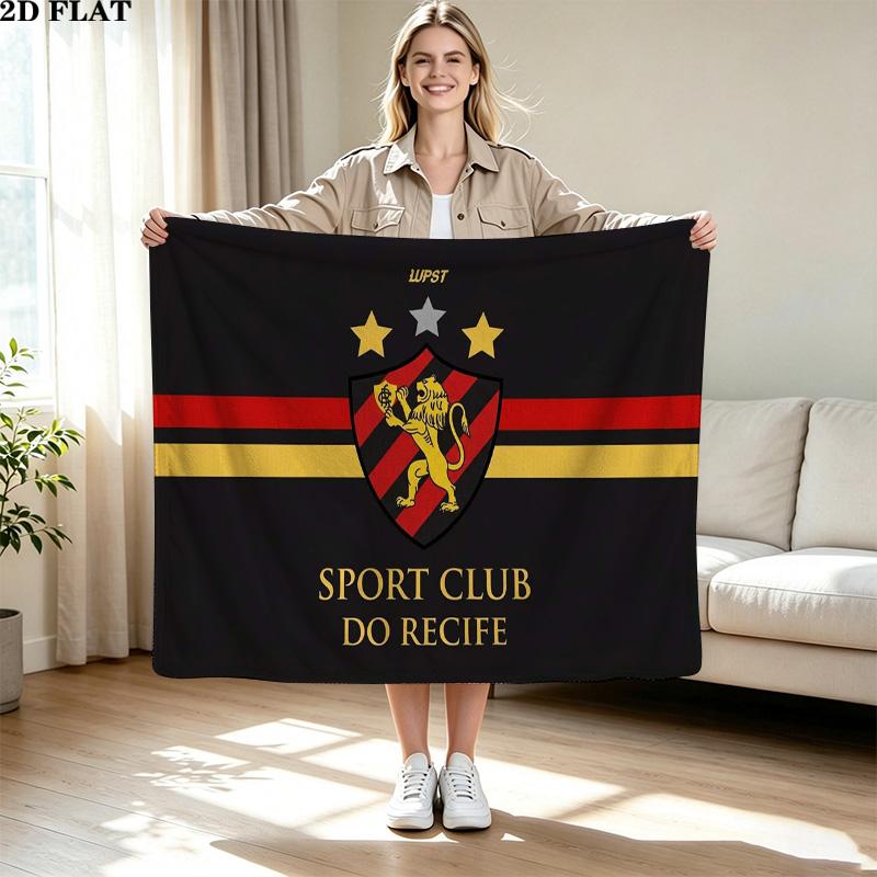 Sport Club Do Recife Print Flannel Blanket High Quality Warm Comfortable Cover for All Seasons Perfect for Gifts Home Decor