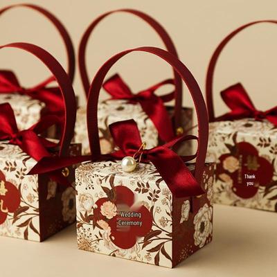 Элегантная китайская свадебная коробочка для бонбоньерок