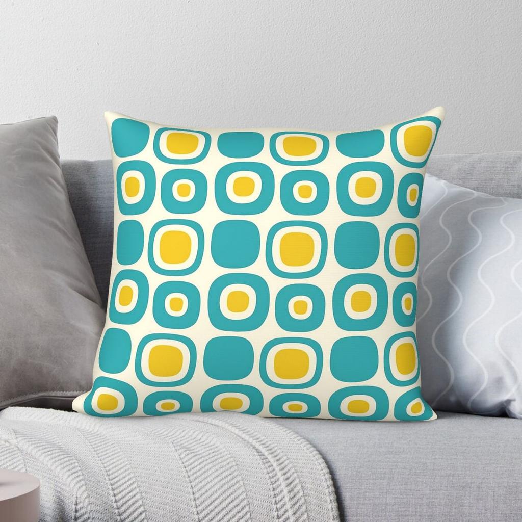 Mid Century Modern Garden Path Square Pillowcase Polyester Linen Velvet Creative Zip Decorative Pillow Case Home Cushion Cover