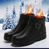Модные зимние женские ботильоны, толстые плюшевые теплые сноубутсы, водонепроницаемые ботильоны для мамы