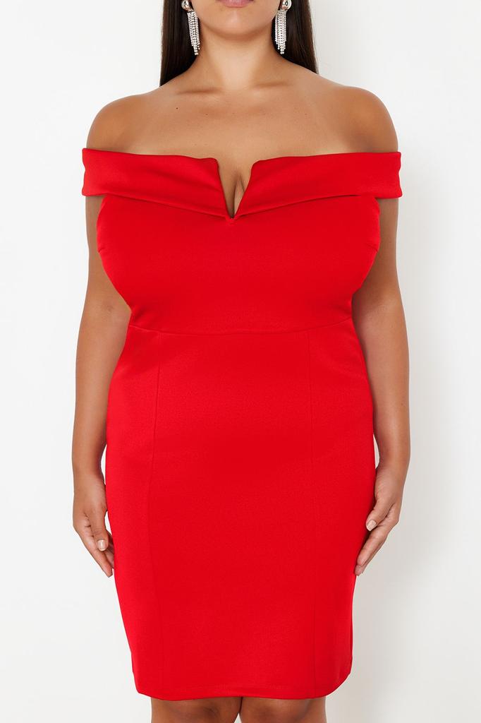 Женское платье больших размеров, черное двухслойное вязаное платье с воротником