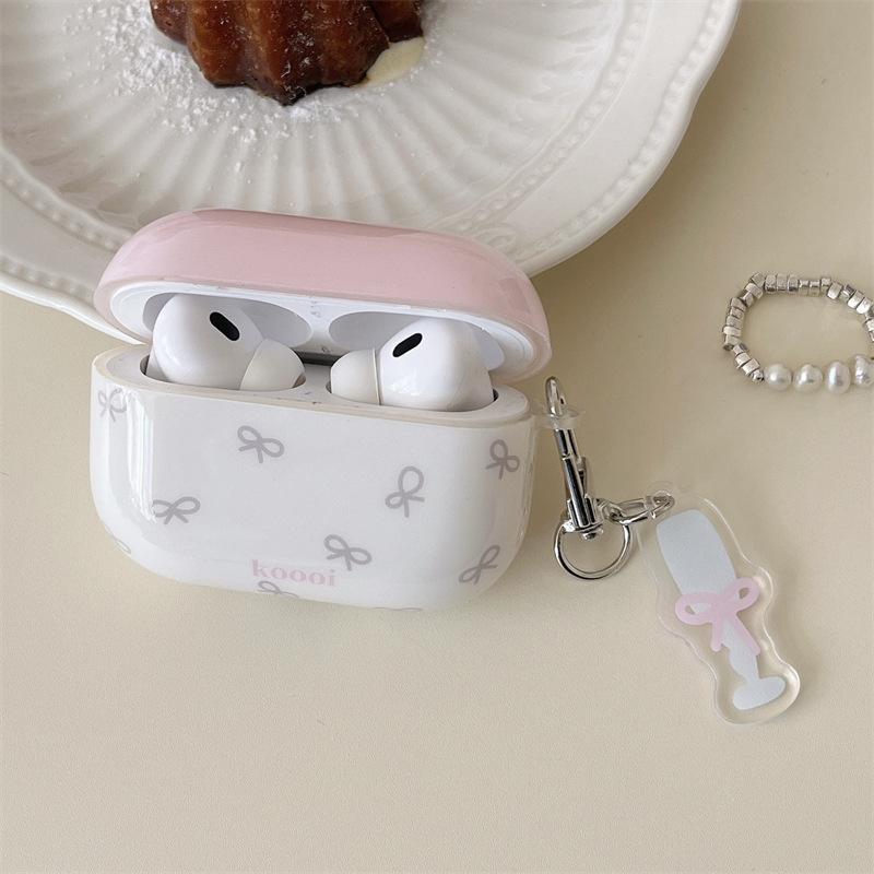 Корейский ins розовый бант чехол для наушников AirPods Pro для Apple 1/1 поколения беспроводной Bluetooth чехол
