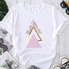 (Asian Size) Print Floral Abstract Geometric Graphic Tee Ladies Women's Summer Top Female T Clothing Casual  Fashion Short Sleeve T-shirt