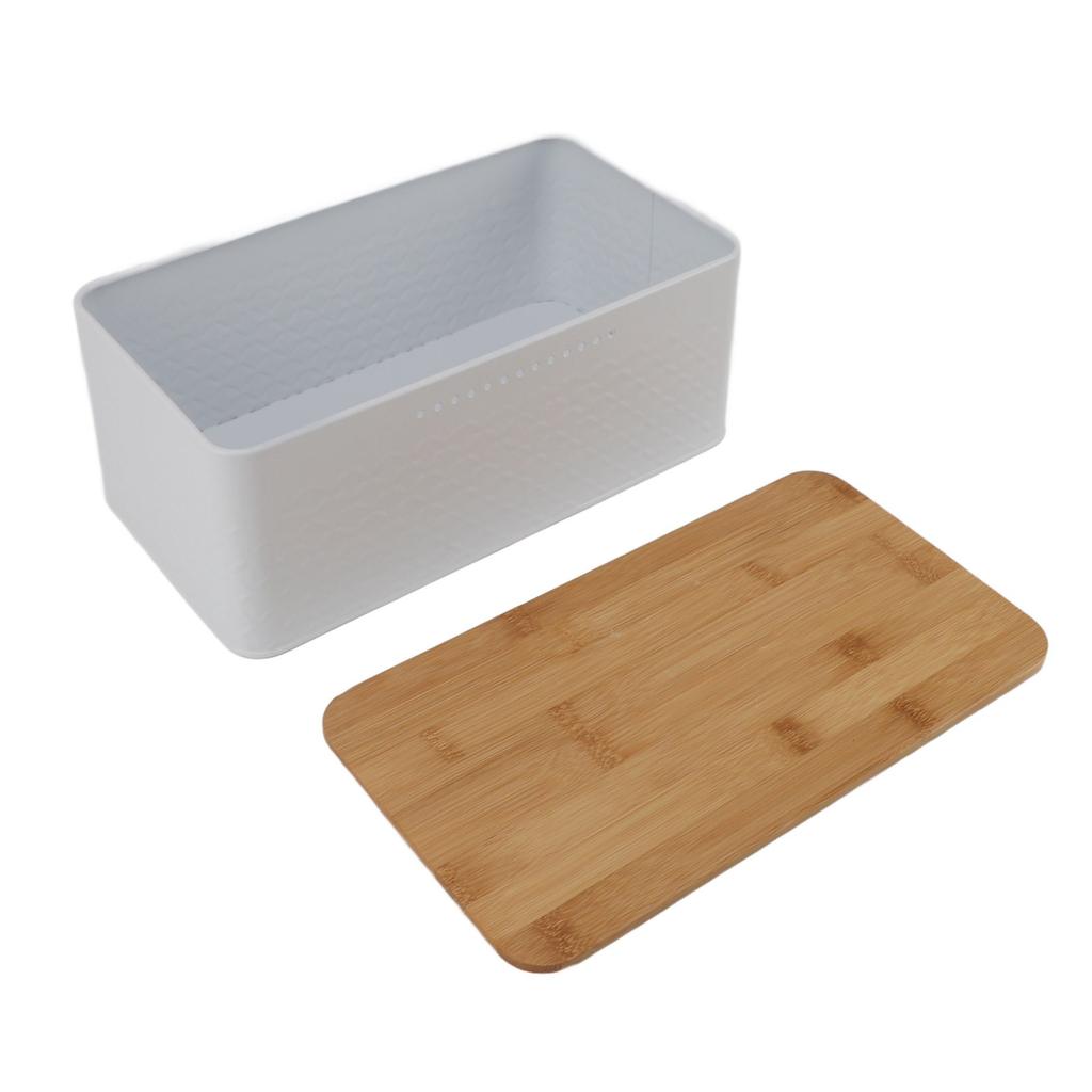 Хлебница с бамбуковой крышкой, сетчатыми вентиляционными отверстиями, большой вместимости, прямоугольный контейнер для хранения хлеба