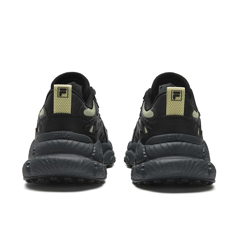 Fila FERN Устойчивые к истиранию, Дышащие, Легкие Низкие Кроссовки на толстой подошве Мужские Черный/Луково-зеленый F12M622118FFB
