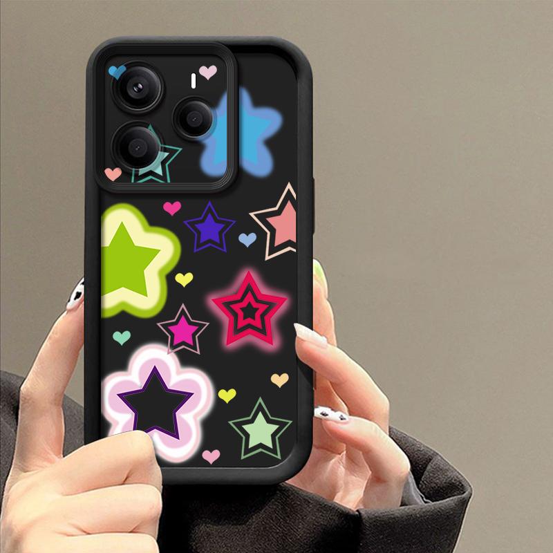 Blended Colorful Stars Pattern Case For Xiaomi Redmi Note 14 13 Pro 5G 4G 12 11 Funda Xiaomi 14T 13T 11T Pro Shockproof Bumper Silicone Cover