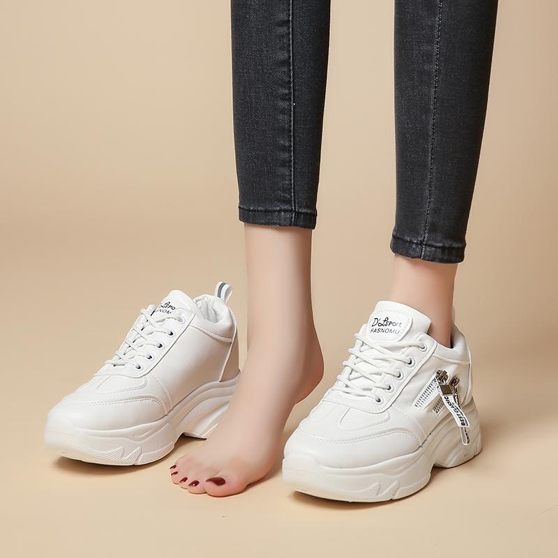 Весенне-осенняя повседневная мода с круглым носком, однотонная, нескользящая, износостойкая, простая женская обувь
