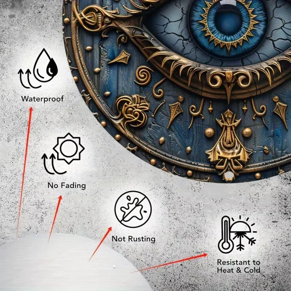 Металлическая вывеска со Всевидящим Оком - Древнеегипетское настенное украшение, гостиная, столовая - Подарок на тему Пирамиды для домашнего декора