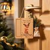 Christmas Money Holder Ornament Wooden Holder, Vintage Cash Gift Hanging Ornaments Holiday Box with Santa/Snowman/Tree Pattern for Xmas Party,