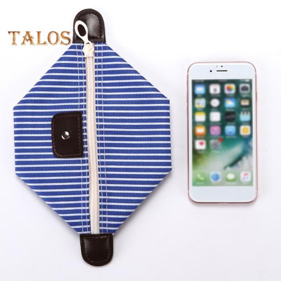 Полосатая косметичка, водонепроницаемая, складная, большой емкости, застежка-молния, в форме пельменя, портативный органайзер для косметики для путешествий и домашнего хранения