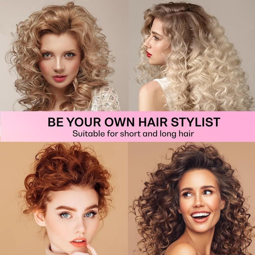 No Heat Hair Curlers Lazy Hair Rollers Heatless Curling Rod Headband Sleeping Soft Silk Curls Ties Hair Styling Tools