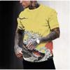 Summer 3D Printed Ukiyo-e T-shirts Round Neck Short Sleeved Hip-hop Original Style Men's T-shirts