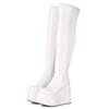 Wedge Over the Knee High Boots Women Platform 2025 Winter Red Black White Women's Long Boot Sexy Dance Nightclub Fetish Shoes