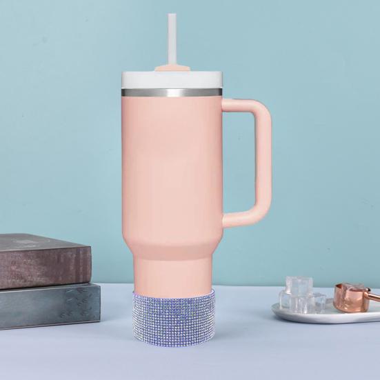 Силиконовый чехол с бриллиантовым блеском для чашки 20-40 унций, противоскользящий чехол для бутылок с водой