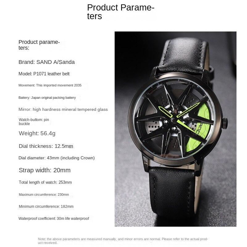 SANDA Новые автомобильные кварцевые часы для мальчиков, крутые мужские повседневные мужские электронные кварцевые часы с ремнем