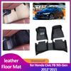 Автомобильный коврик для Honda Civic FB 9-го поколения 2012~2015 2013 2014 Кожаный вкладыш для ног Водонепроницаемый коврик Аксессуары