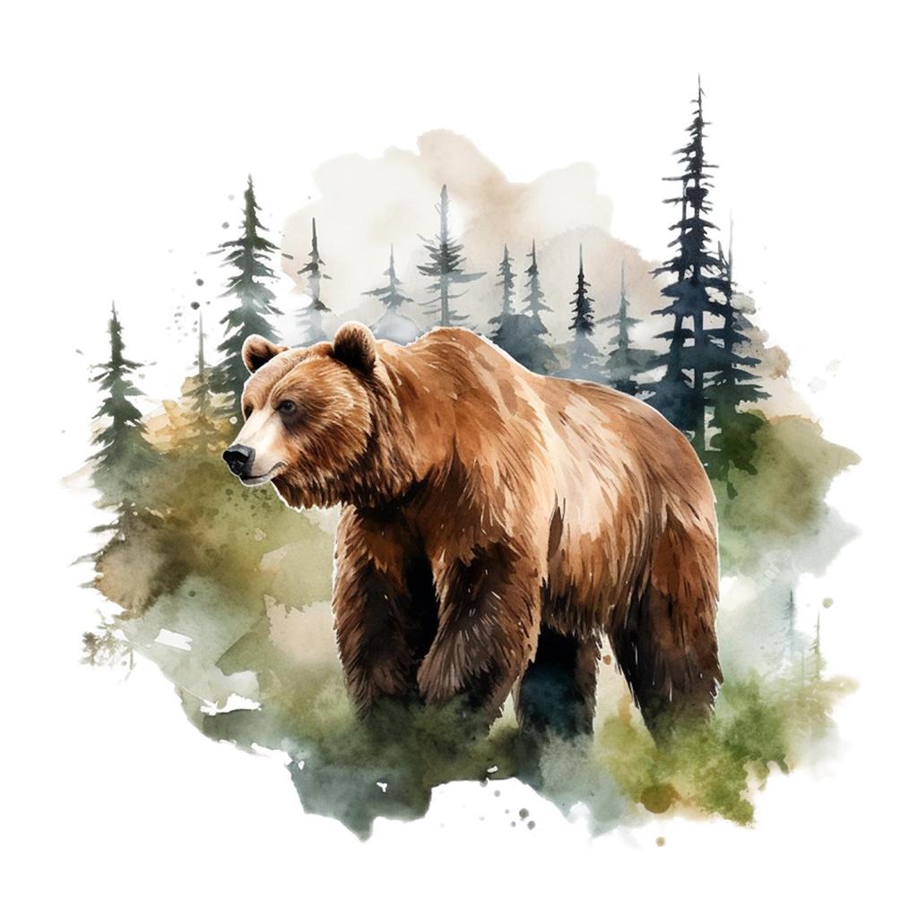 Animal Fierce Bear Wall Stickers for Living Room Decor