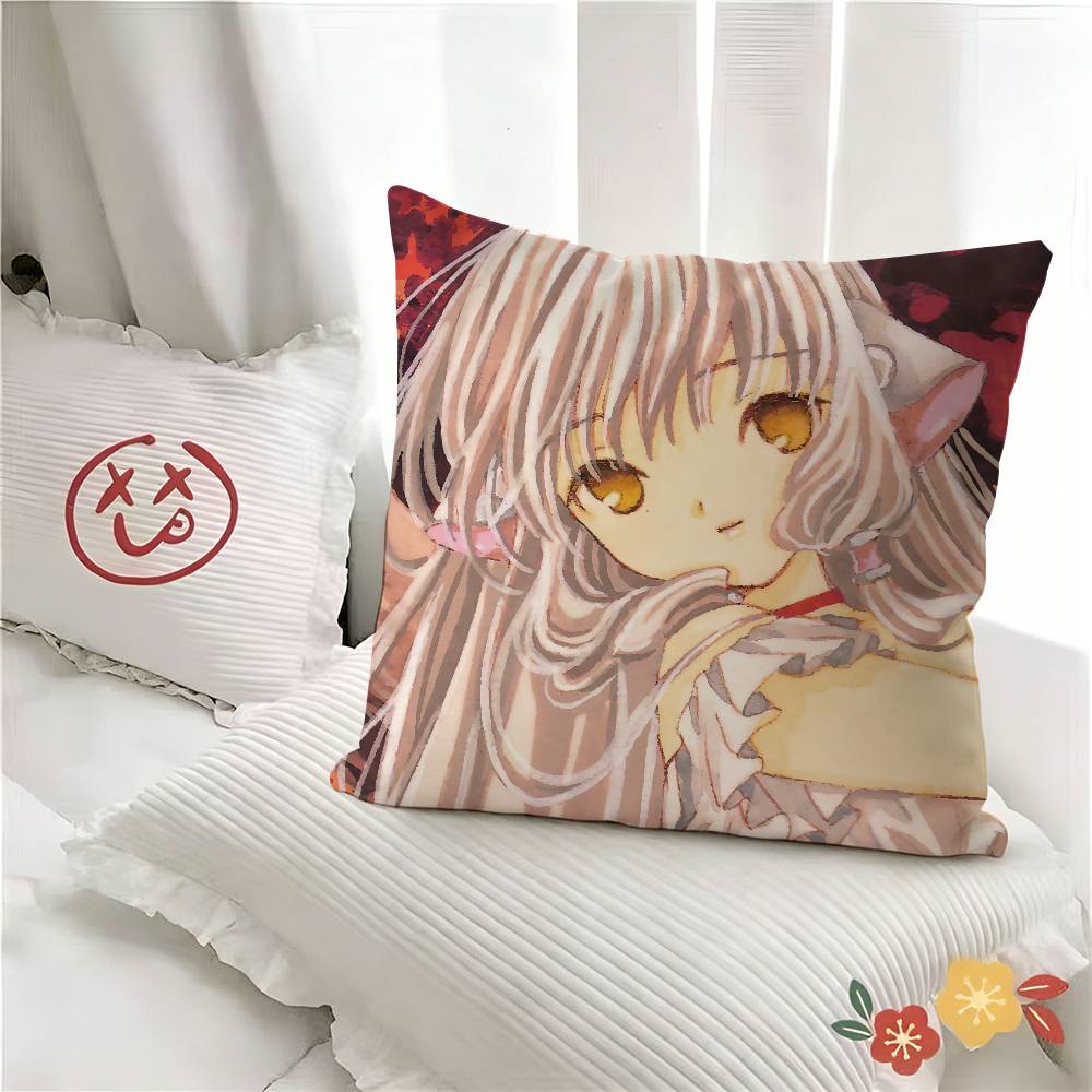 pc CChobits Pillow Case Fashion Square Pillowcase Bedroom Sofa Room Ins Decoration Leisure